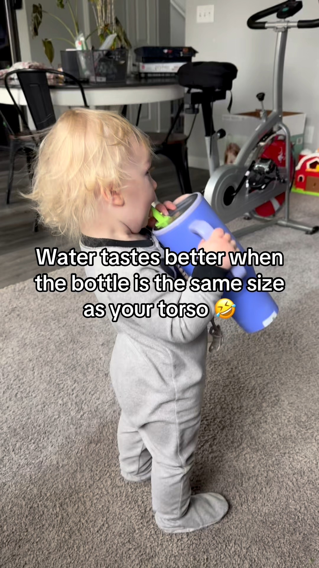 Who needs a sippy cup when mom always has a GIANT water bottle with enough to quench my thirst for a month??? #hydrojug #traveltumbler #leakprooftumbler #leakproofcups #stayhydrated 

#LTKmomlife #LTKdayinmylife