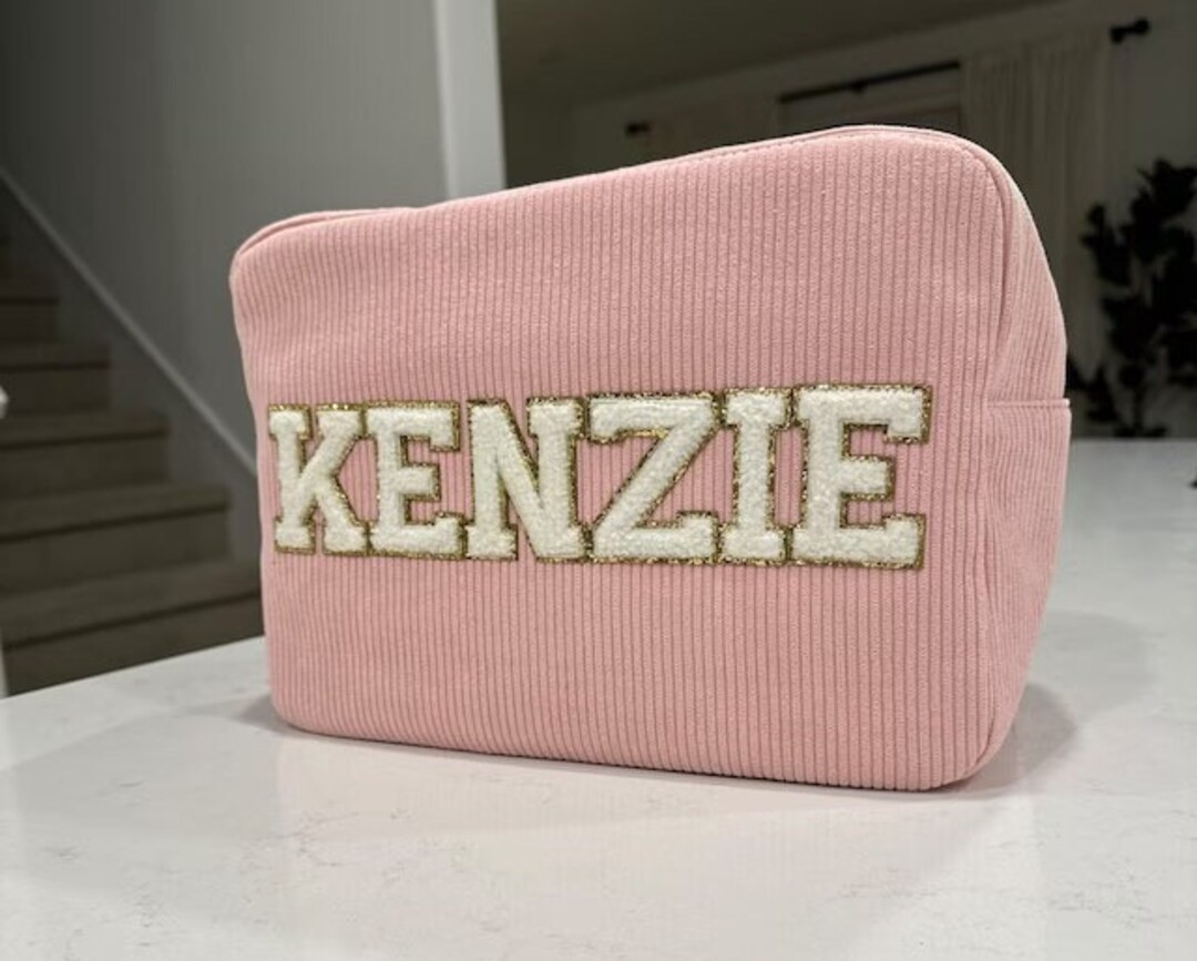 Sewn Corduroy Makeup Bag-preppy-personalized Gift-bridesmaid Gift-bride Tribe-bride Bag-monogram ... | Etsy (US)