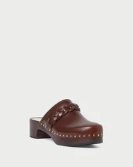 Polina Espresso/Espresso Braided Clog | Loeffler Randall