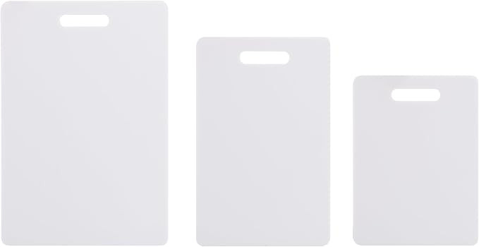 Farberware 5190590 3-Piece Plastic Cutting Board Set, Assorted Sizes, White | Amazon (US)