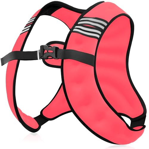 NATURELUX Weighted Vest with Reflective Stripe and Adjustable Buckle Straps, Pink, 5 lbs | Amazon (US)