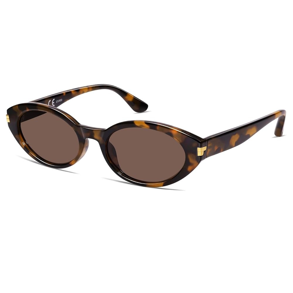 VANLINKER Polarized Retro Oval Sunglasses for Women Men Small Face Vintage 90s Shades VL9850 | Amazon (US)