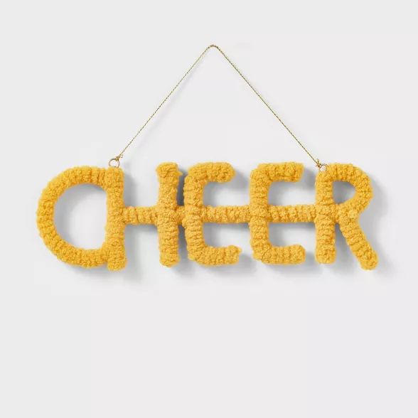 Yarn-Wrapped Cheer Christmas Tree Ornament Gold - Wondershop™ | Target