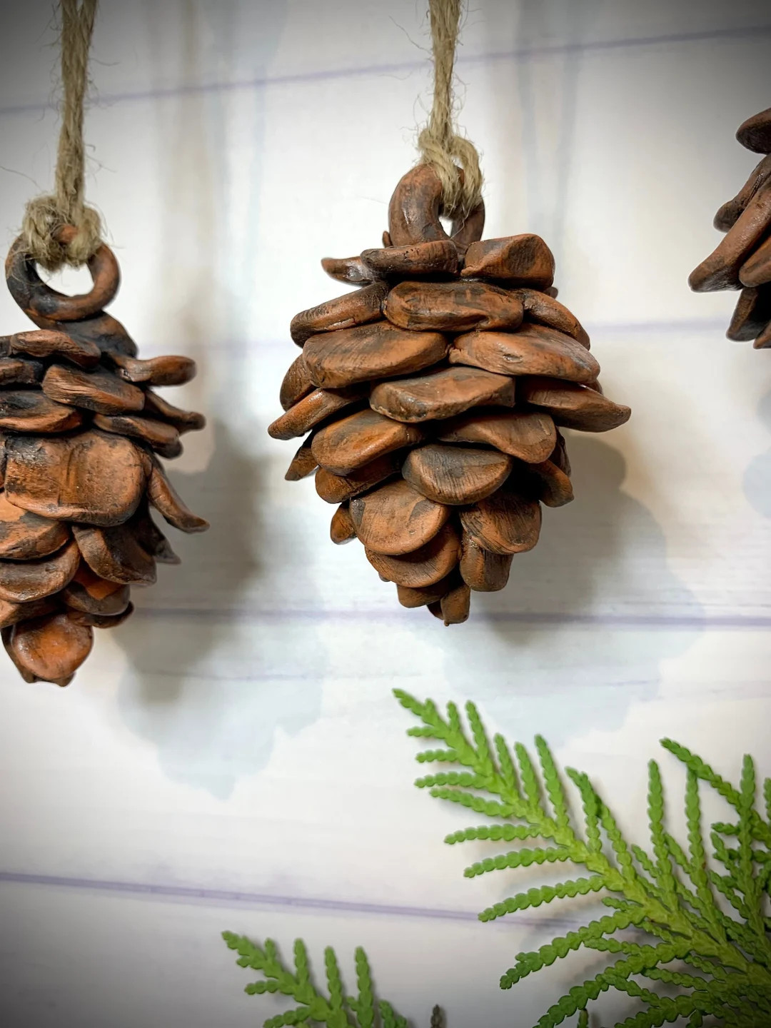 Handmade Ceramic Pinecone Ornaments, Unique and One of a Kind, Elegant and Rustic - Etsy | Etsy (US)