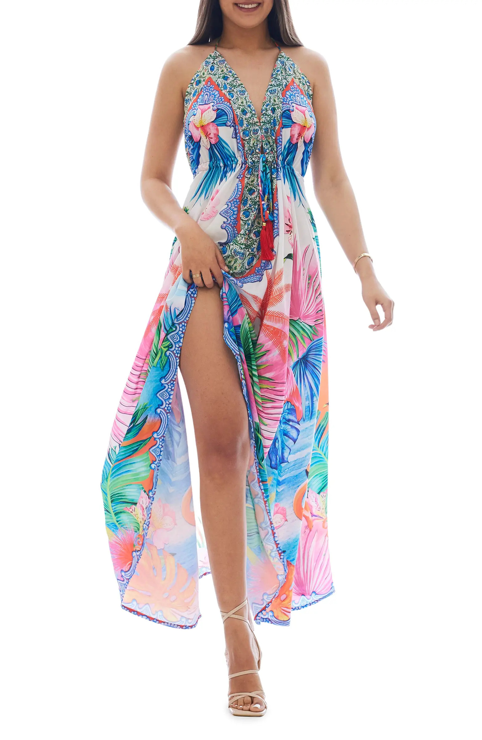 RANEES Flaming Cover-Up Halter Dress | Nordstromrack | Nordstrom Rack