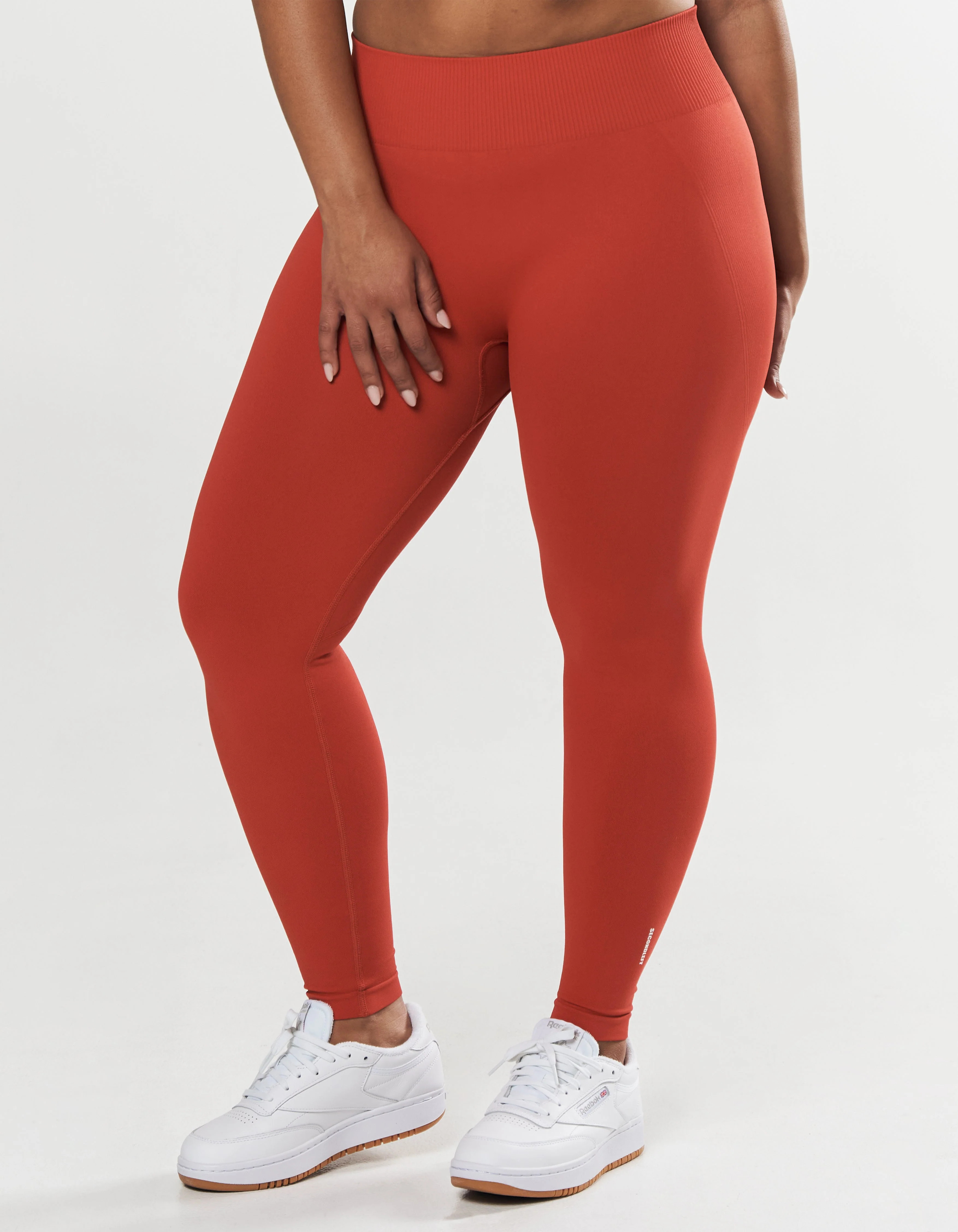 Seamless Full Length Tights - Red | STAX.