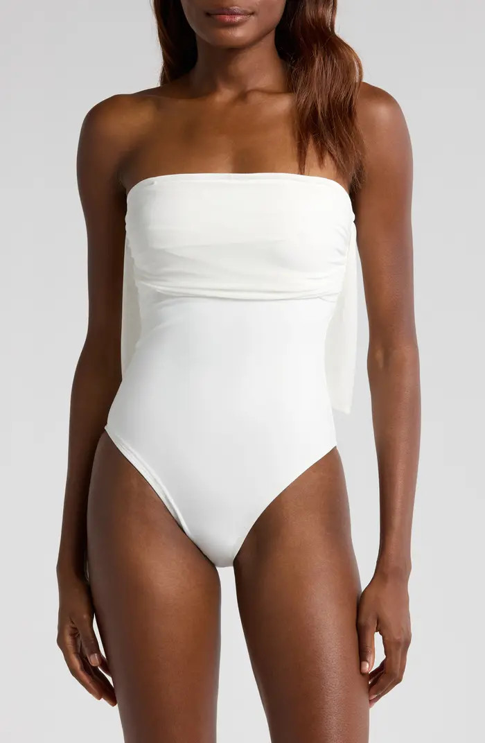 Hutch Bow Strapless One-Piece Swimsuit | Nordstrom | Nordstrom