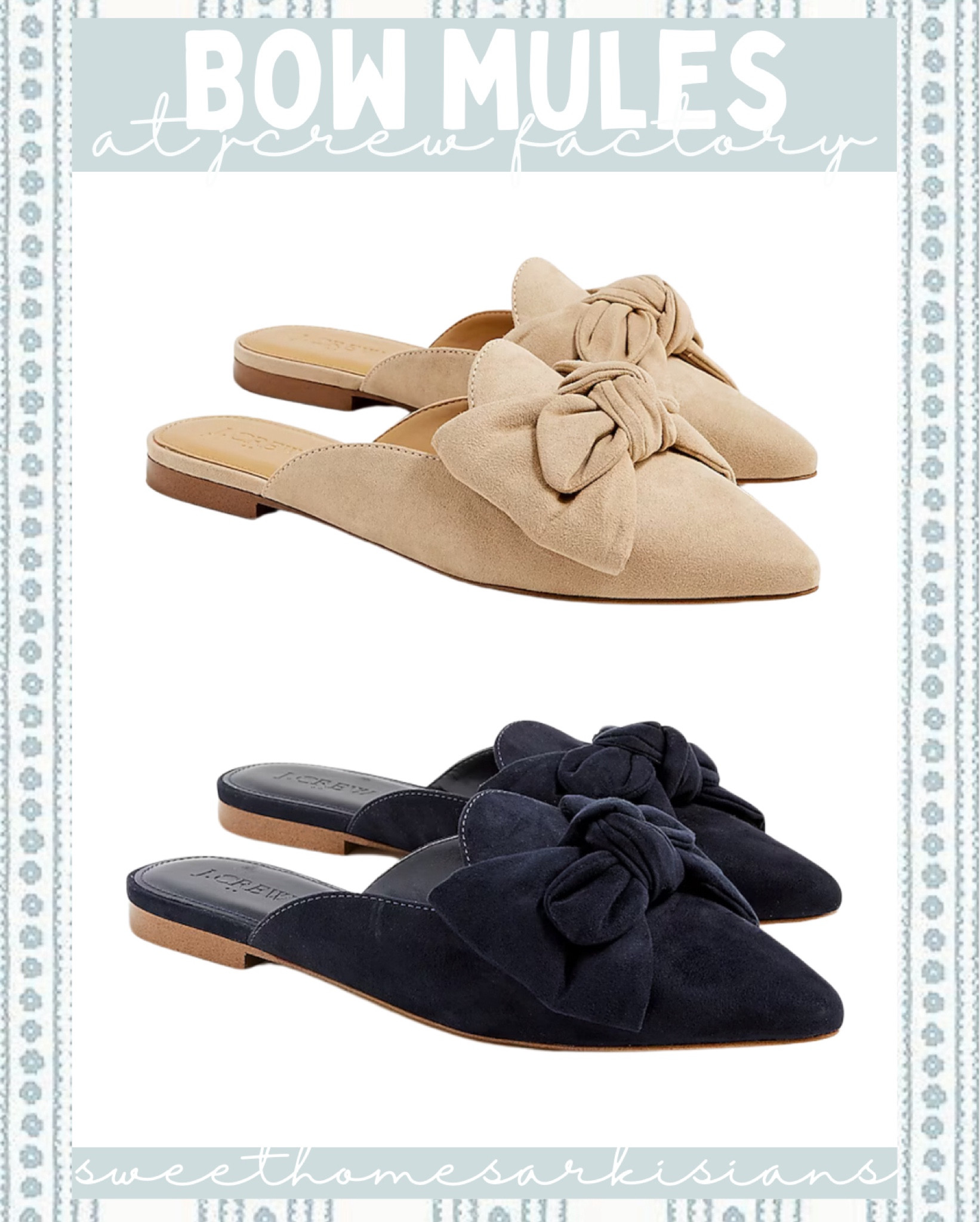 new bow mules at jcrew factory🤍

#LTKshoecrush