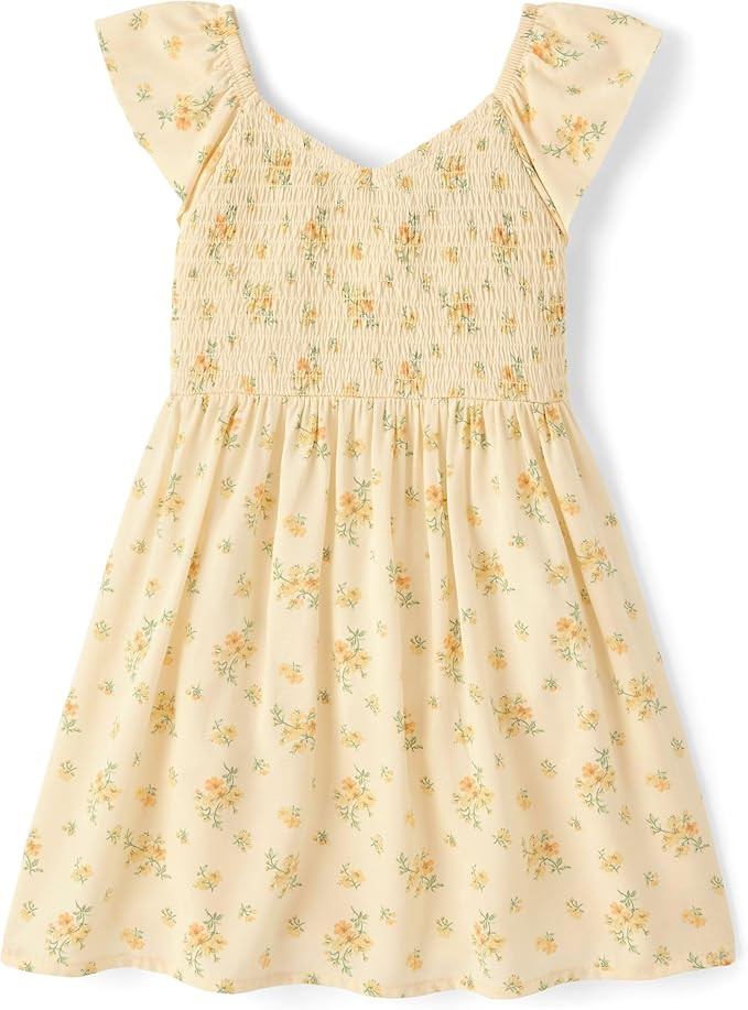 The Children's Place Baby Girls' and Toddler Short Sleeve Smocked Summer Dresses | Amazon (US)