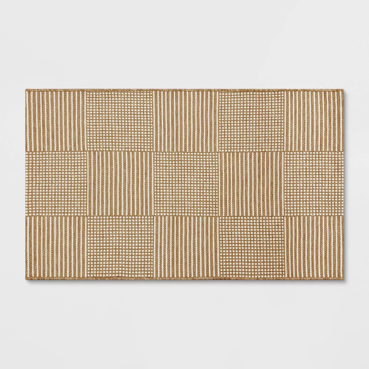 2'X3' Patterned Grid Woven Outdoor Area Rug Natural - Threshold™ designed with Studio McGee | Target