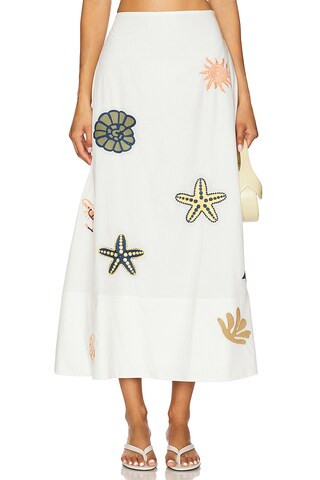 Cleobella Eden Ankle Skirt in Ivory Mult from Revolve.com | Revolve Clothing (Global)