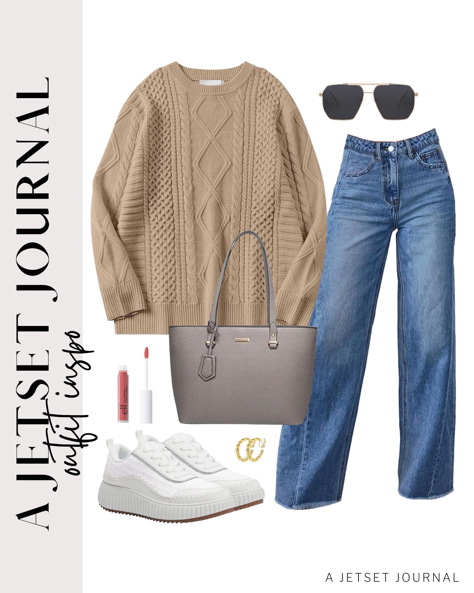 Pair this crew neck sweater with wide leg jeans, white sneakers, and cute bags for an easy fall look!
calvin klein crossbody bag, quilted tote bag, square sunglasses, elf lip shine, amazon finds, affordable look, fall fashion, beauty must have, trendy style, fashion accessories, fall outfit idea

#LTKU #LTKSeasonal #LTKStyleTip