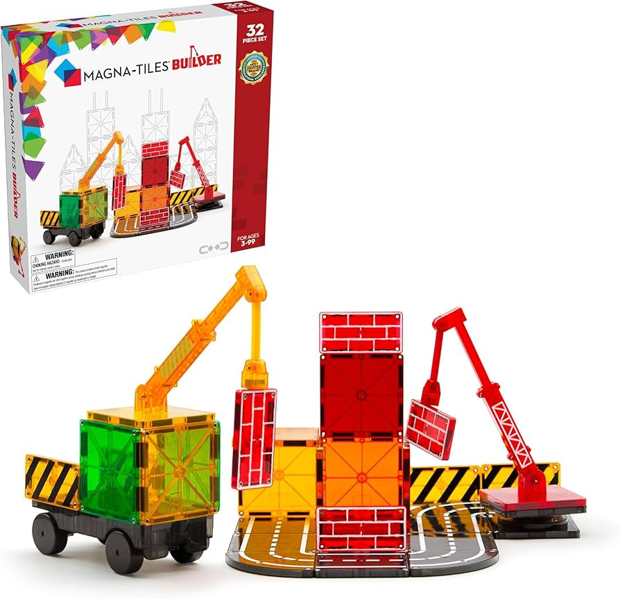 MAGNA-TILES Builder 32-Piece Magnetic Construction Set, The ORIGINAL Magnetic Building Brand | Amazon (US)