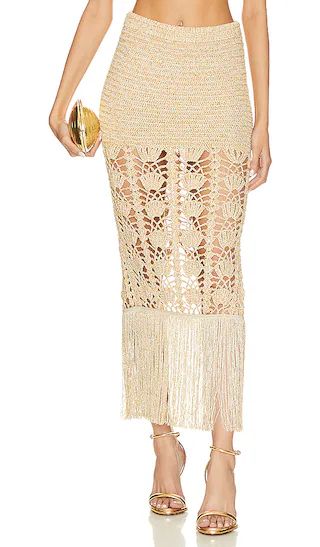 Naida Skirt in Gold | Revolve Clothing (Global)