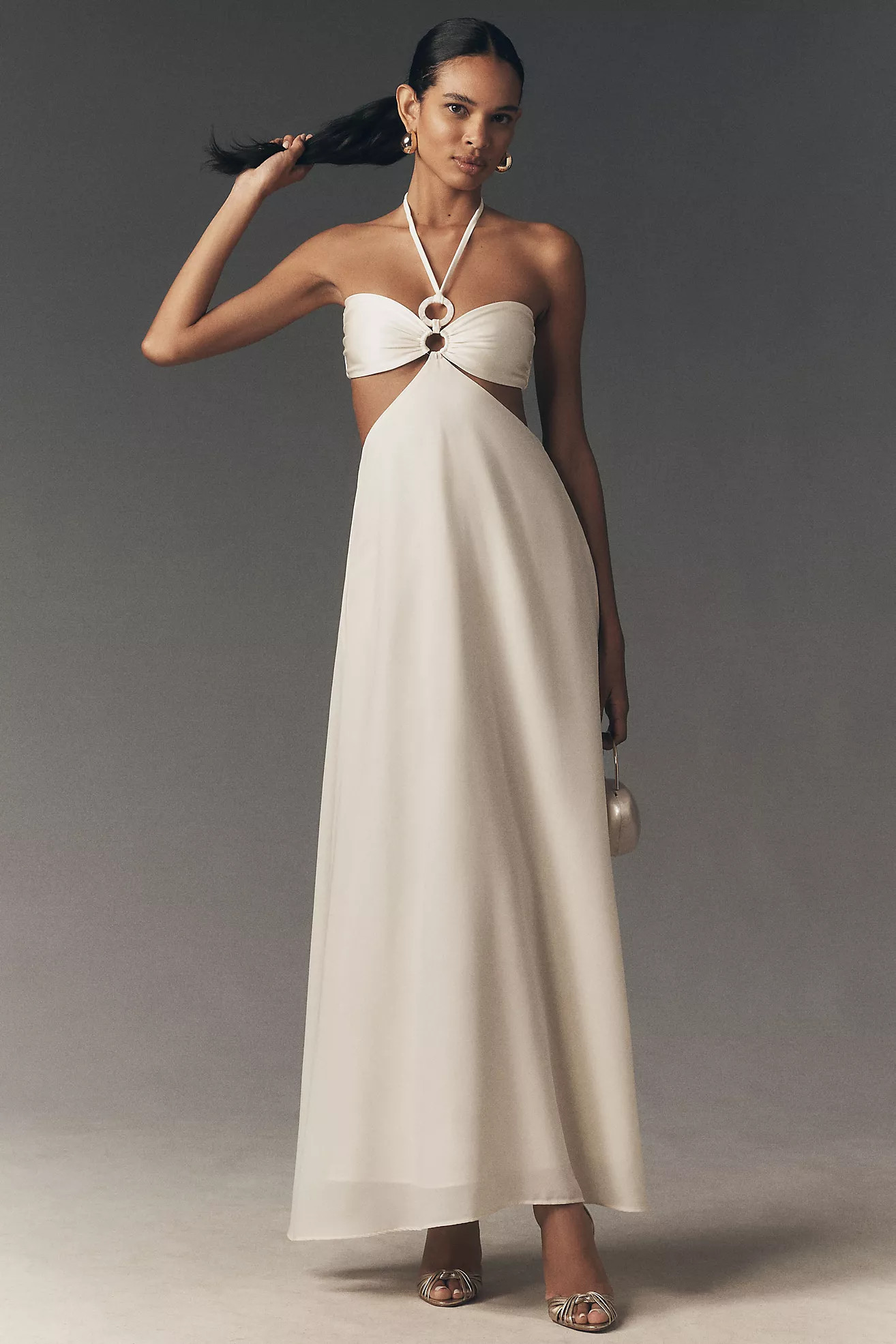 Baobab Yvon Halter Cut-Out Maxi Dress | Anthropologie (US)