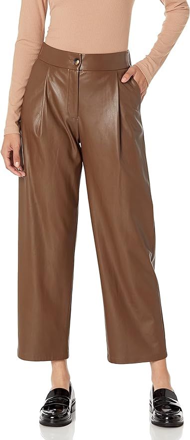 Amazon.com: The Drop Women's Theor Vegan Leather Trouser : Clothing, Shoes & Jewelry | Amazon (US)