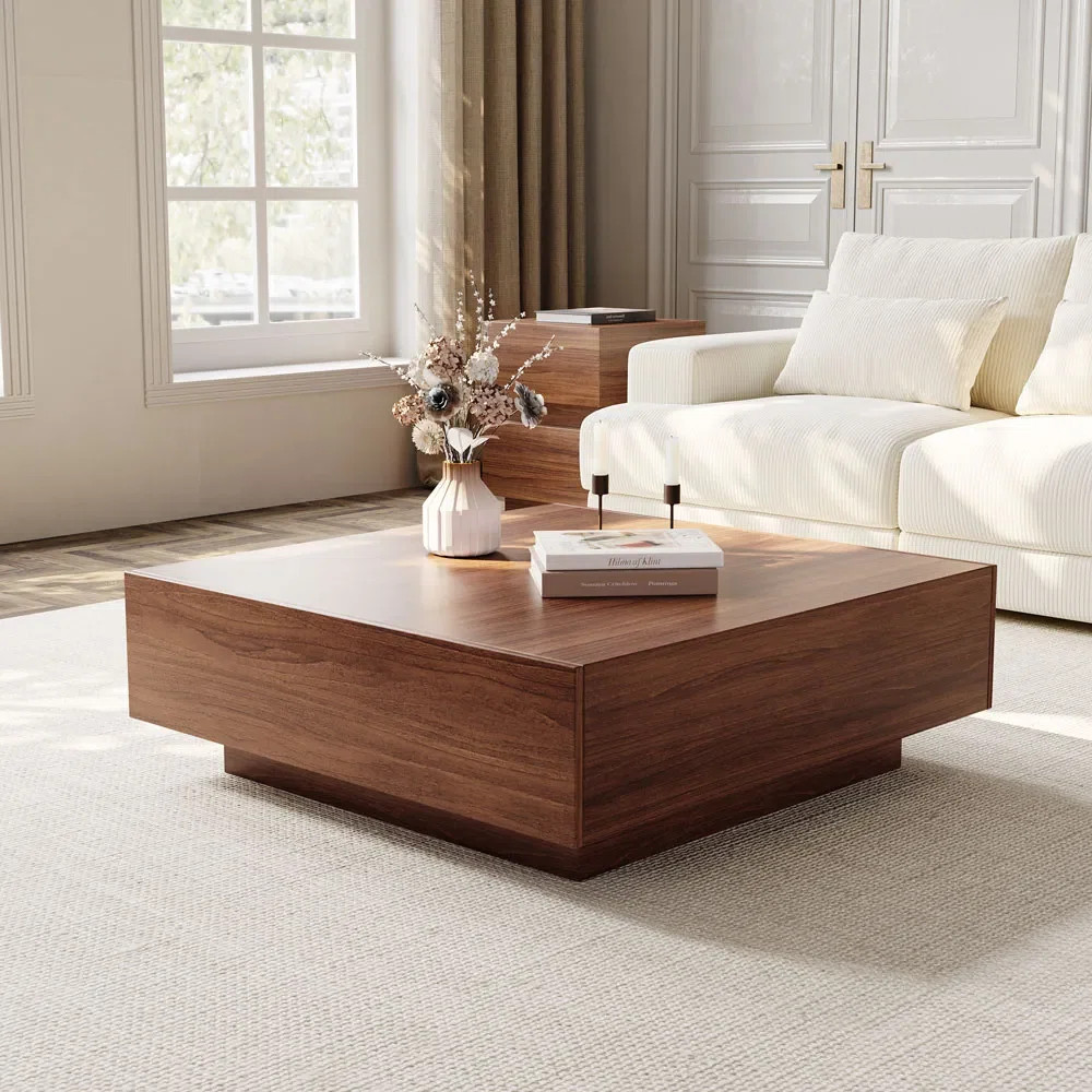 Cristyle Wood Living Room Table, Square Coffee Table, Fully-assembled | Wayfair North America