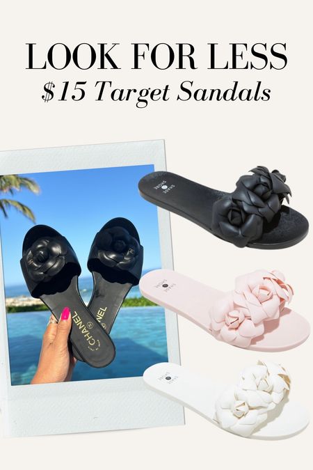 Chanel sandals look for less! Chanel similar sandals, jelly rose sandals, target sandals 

#LTKShoeCrush #LTKFindsUnder50 #LTKStyleTip
