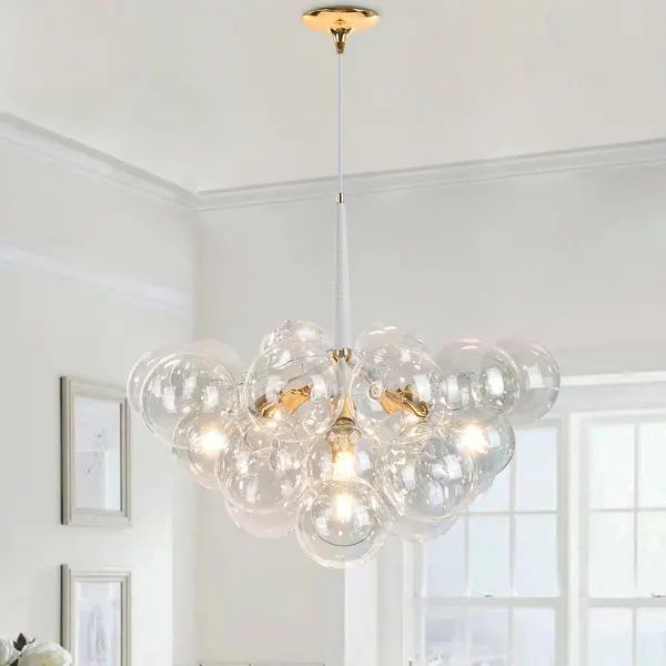 6-Light Modern Style Bubble Glass Chandelier - Overstock - 34069667 | Bed Bath & Beyond