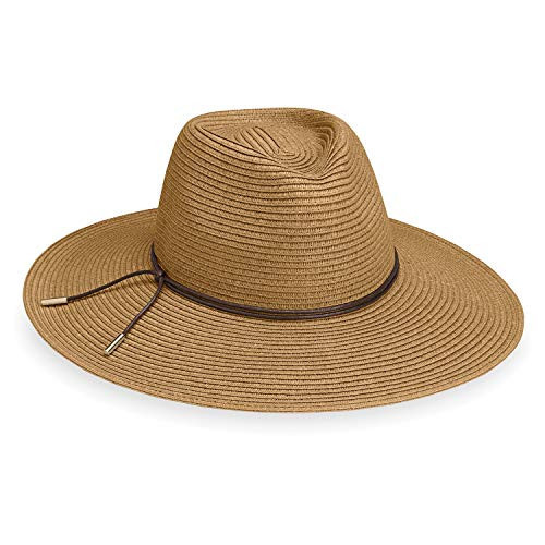 Wallaroo Women’s Montecito Fedora (Camel) –UPF 50+ Sun Protection, Wide Brim Sun Hat, Natural Fiber, Medium Size – Adjustable Fit, Beach UV Sun Hat, Casual Summer Style | Amazon (US)