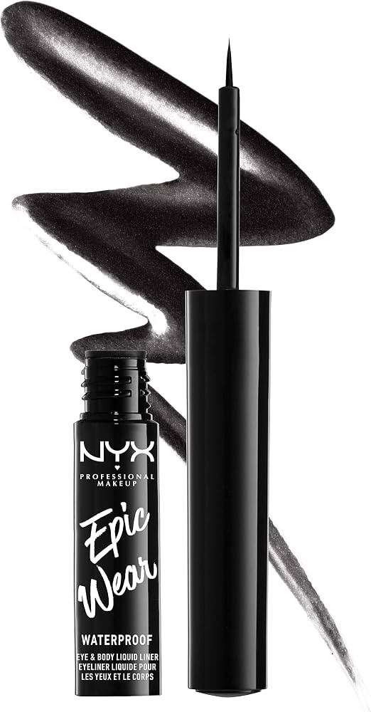 NYX PROFESSIONAL MAKEUP Epic Wear Metallic Liquid Liner, Long-Lasting Waterproof Eyeliner - Black... | Amazon (US)