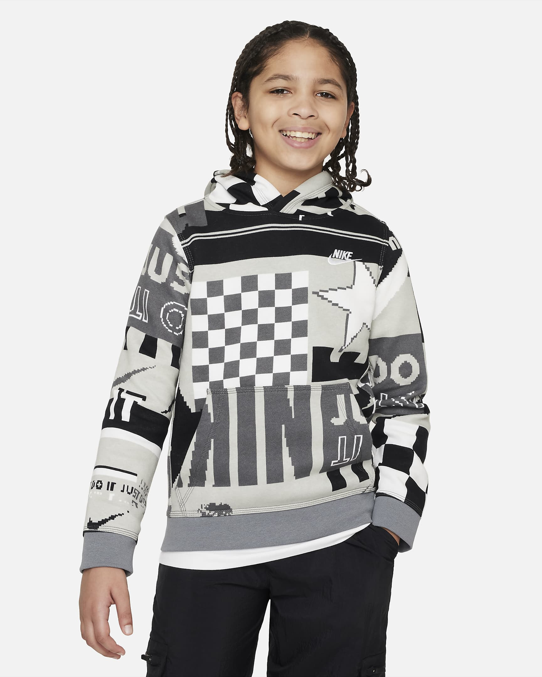 Nike Sportswear Club Fleece Big Kids' (Boys') Printed Hoodie. Nike.com | Nike (US)