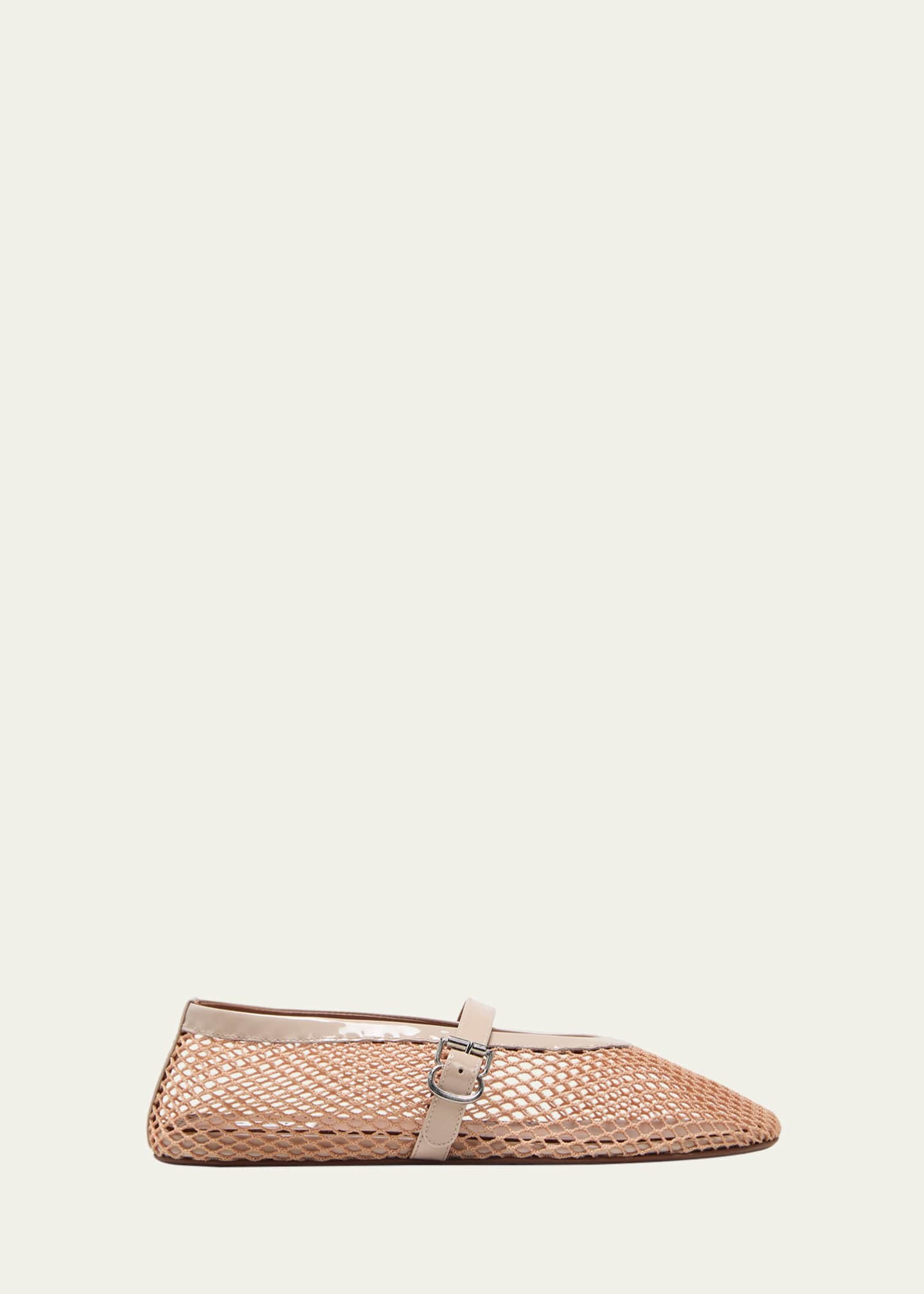 ALAIA Mesh Mary Jane Ballerina Flats | Bergdorf Goodman
