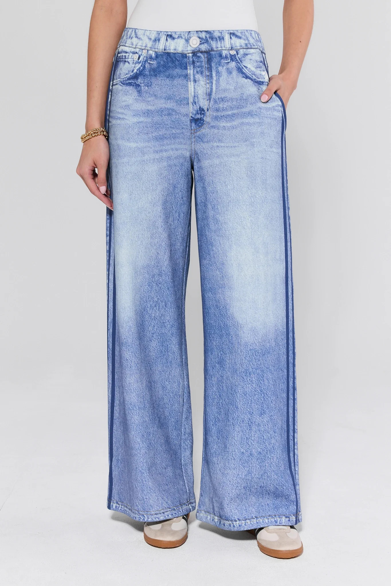 Maeve Cotton Wide Leg Track Pants | Avara
