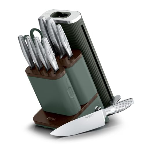 Ninja NeverDull® Pro 11-Piece Sharpening Knife Set, Forest Sage, WK62011GN6 | Amazon (US)