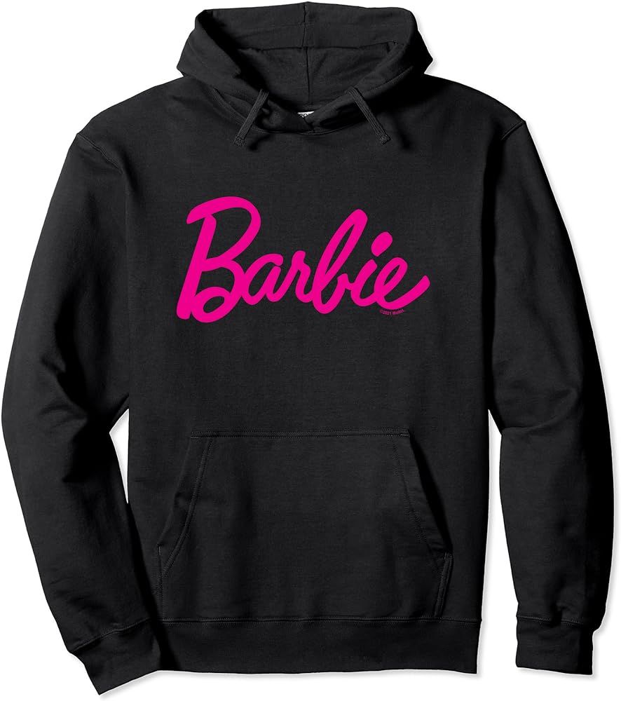 Barbie - Barbie Classic Logo Pullover Hoodie | Amazon (US)