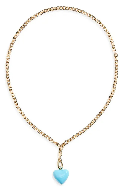 ROXANNE ASSOULIN The Mini Happy Heart Pendant Necklace in Turquoise at Nordstrom | Nordstrom