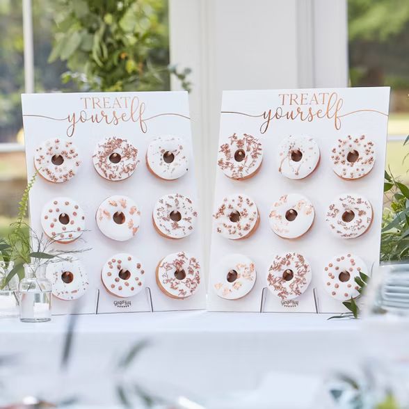 2 Panels Donut Wall White/Gold Foil | Target