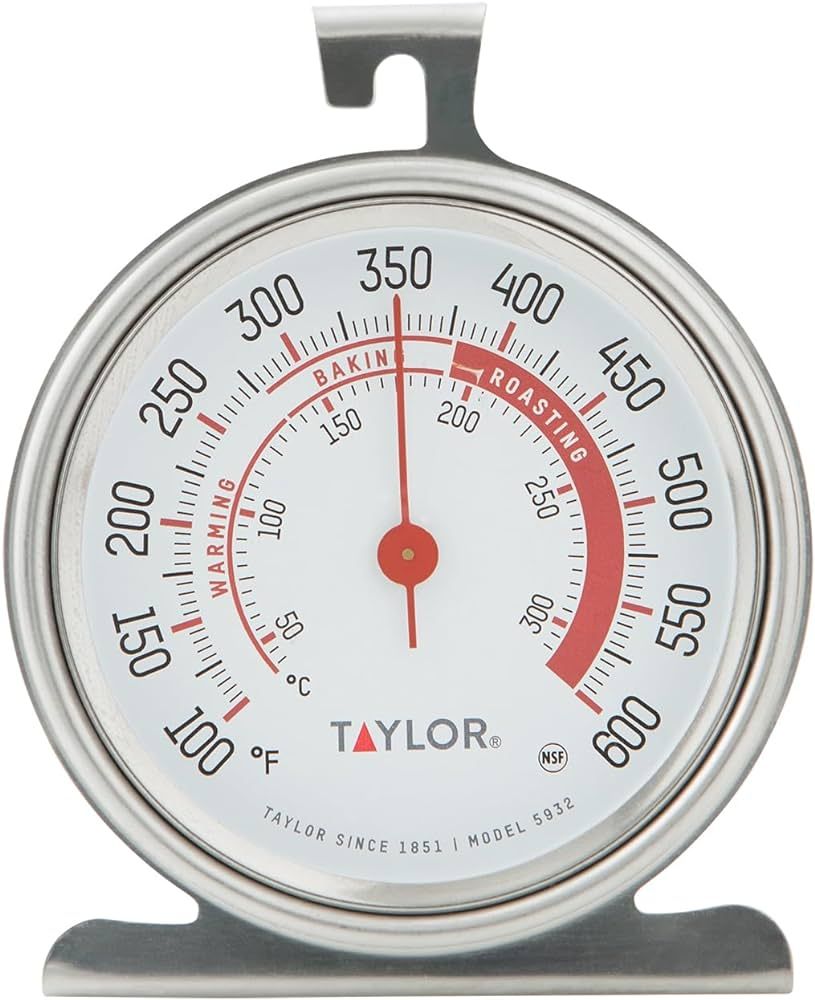 Taylor 5932 Large Dial Kitchen Cooking Oven Thermometer, 3.25 Inch Dial, Stainless Steel, Silver | Amazon (US)