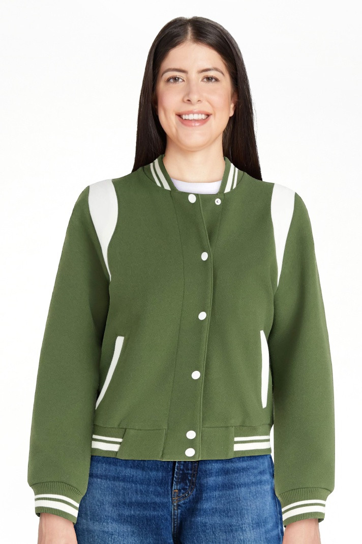 Free Assembly Women's and Women's Plus Faux Wool Varsity Jacket, Sizes XS-4X | Walmart (US)