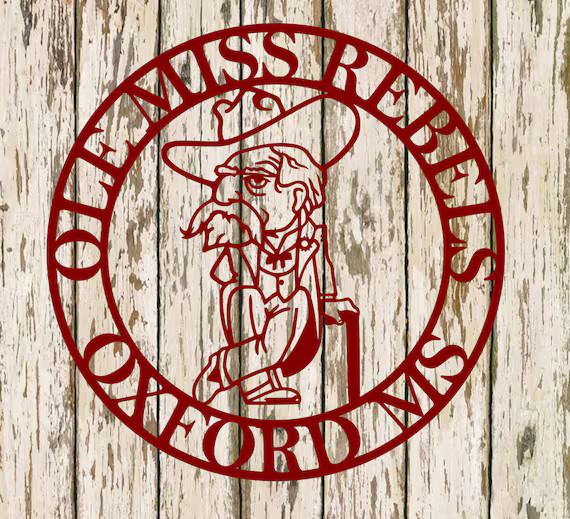 Vintage Ole Miss Rebels Colonel Reb Metal Art Sign | Etsy (US)