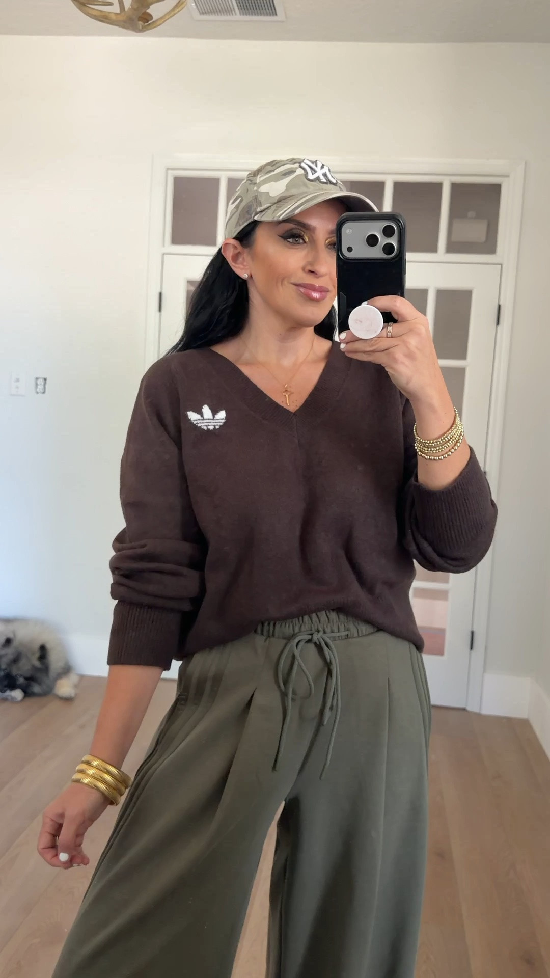 Adidas brown sweater 15% off