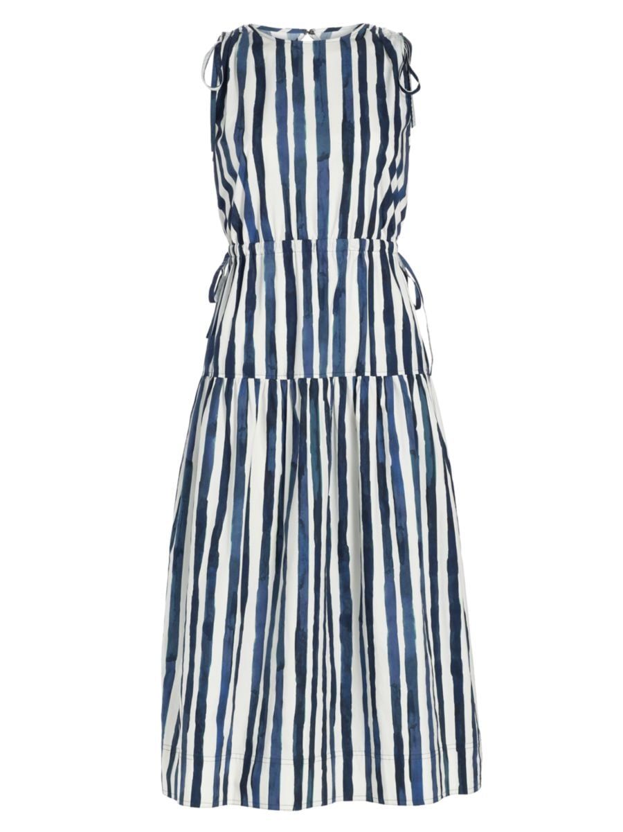 Elenora Striped Midi-Dress | Saks Fifth Avenue