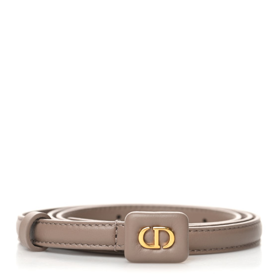 CHRISTIAN DIOR Calfskin Bobby CD Belt 85 Taupe | FASHIONPHILE (US)