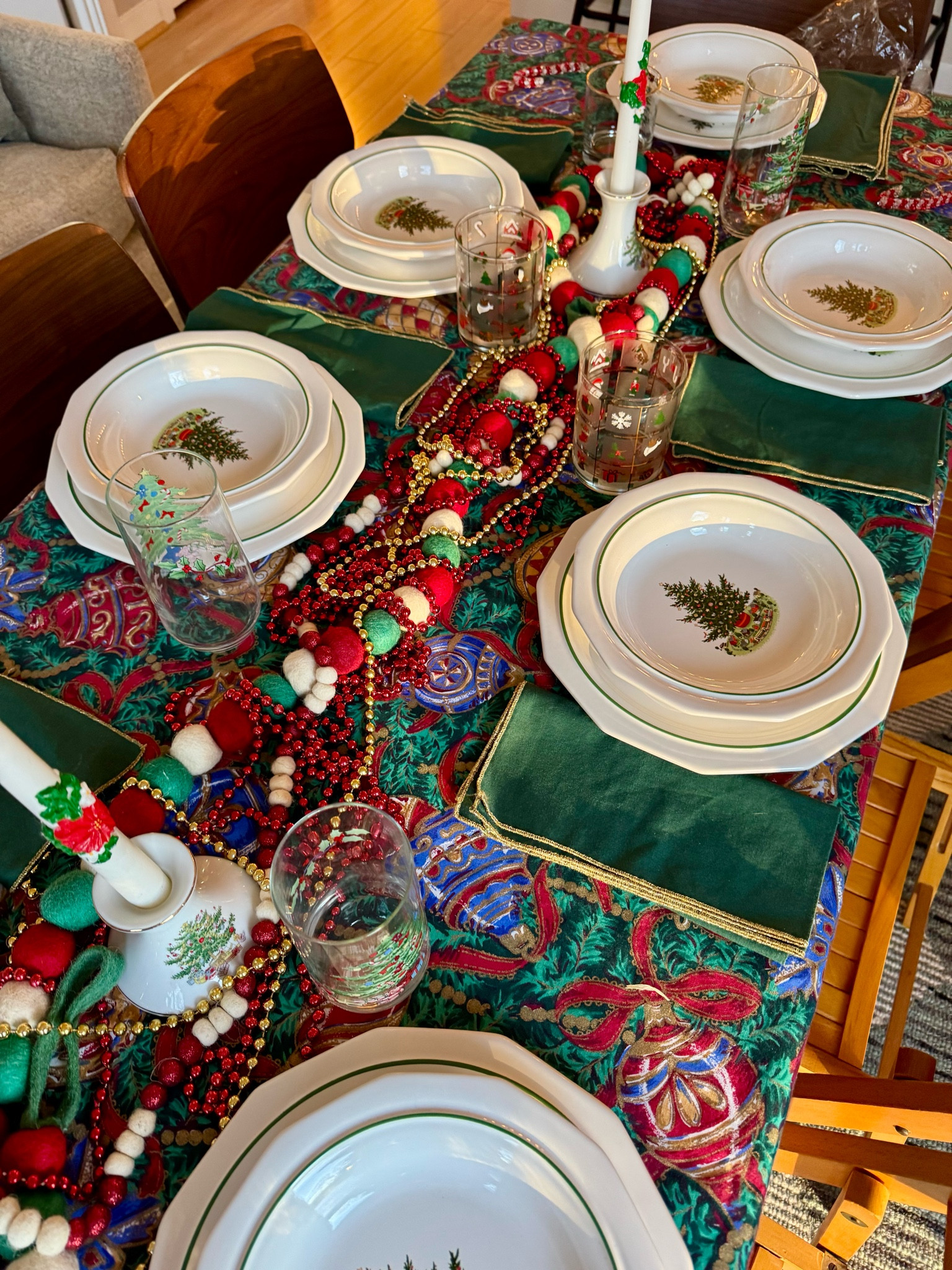 Vintage and thrifted Christmas Tablescape 

#LTKSeasonal #LTKHoliday #LTKParties