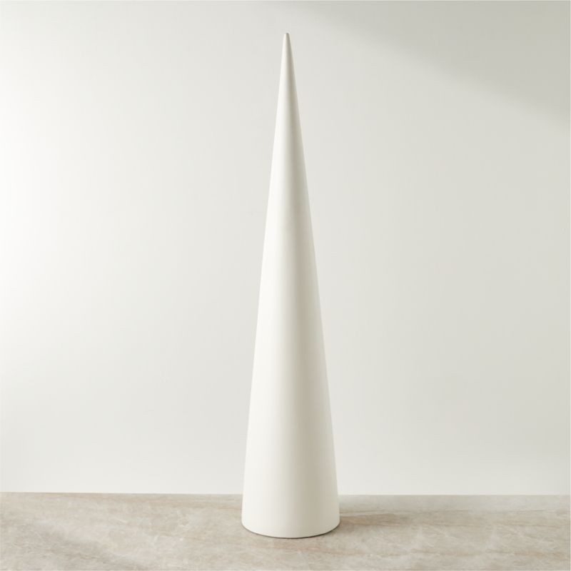 Surrey White Cement Christmas Tree 41" + Reviews | CB2 | CB2