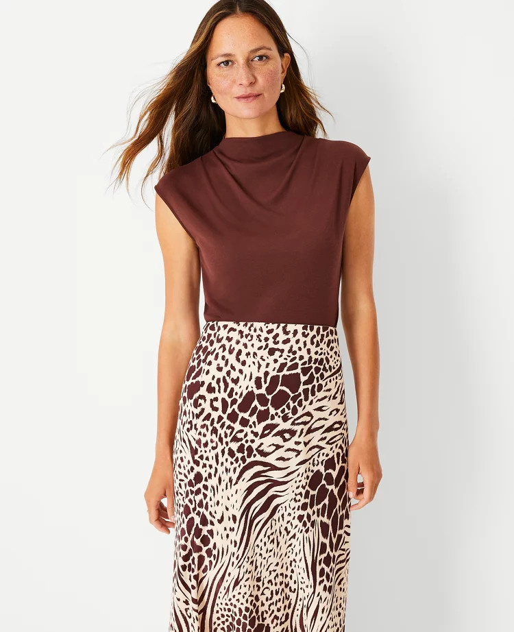 Petite Mock Neck Shell | Ann Taylor (US)