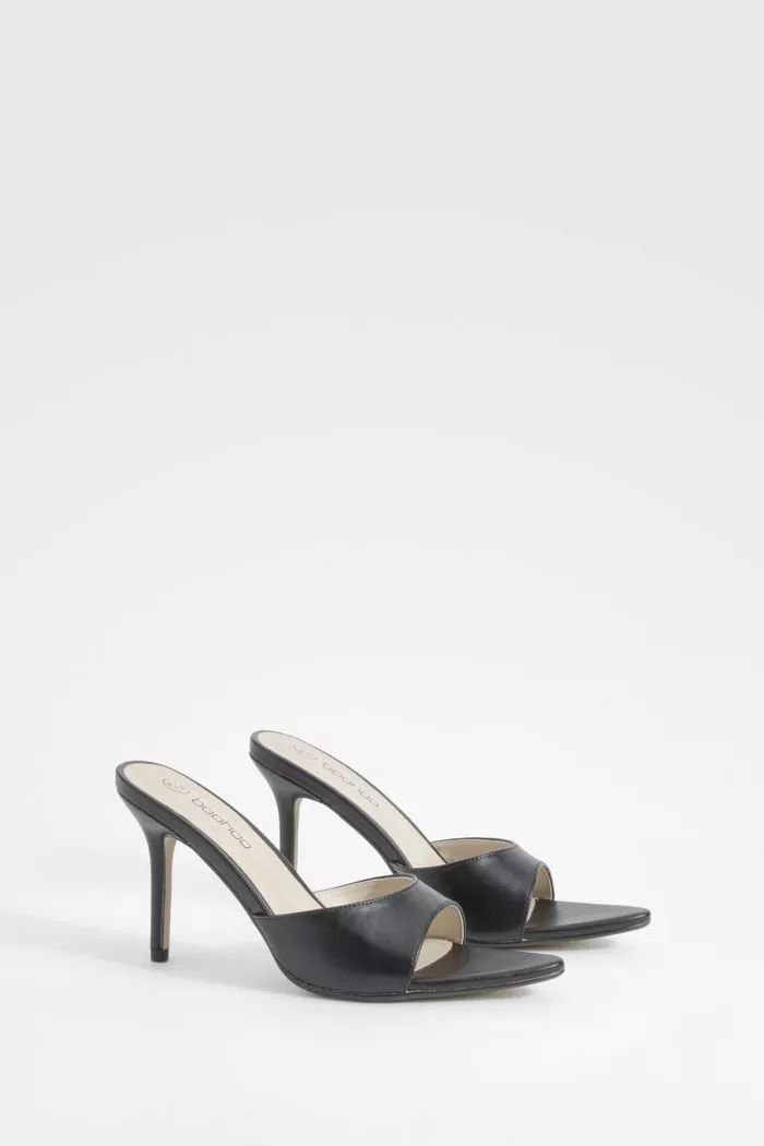 Low Stiletto Pointed Toe Heeled Mules | Boohoo.com (UK & IE)