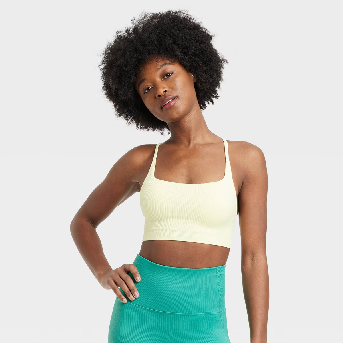 Women's Seamless Light Support Rib Sports Bra - All In Motion™ | Target