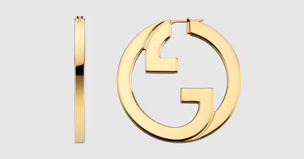 Gucci - Gucci Blondie cut-out hoop earrings | Gucci (US)