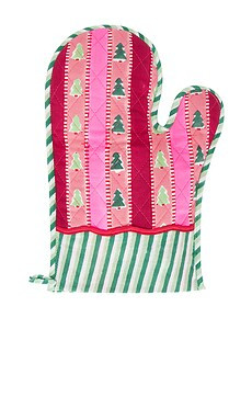Furbish Studio Snowwood Stripe Oven Mitt in Red & Light Pink & Green from Revolve.com | Revolve Clothing (Global)