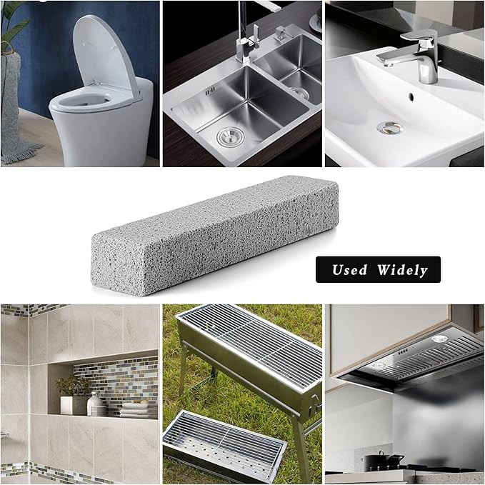 6Pack Pumice Stone for Toilet Cleaning Bowl Stick,Powerfully Cleans Hard Water Rings, Calcium Bui... | Amazon (US)