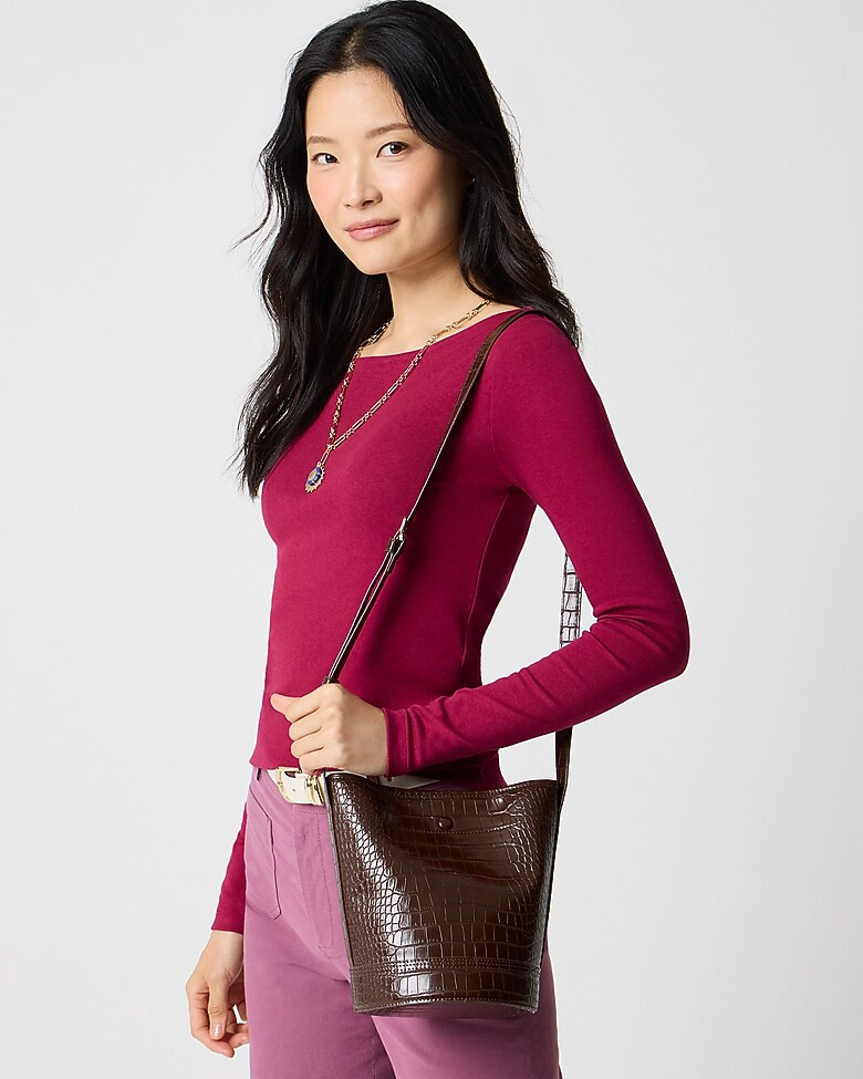 Croc crossbody bucket bag | J.Crew Factory