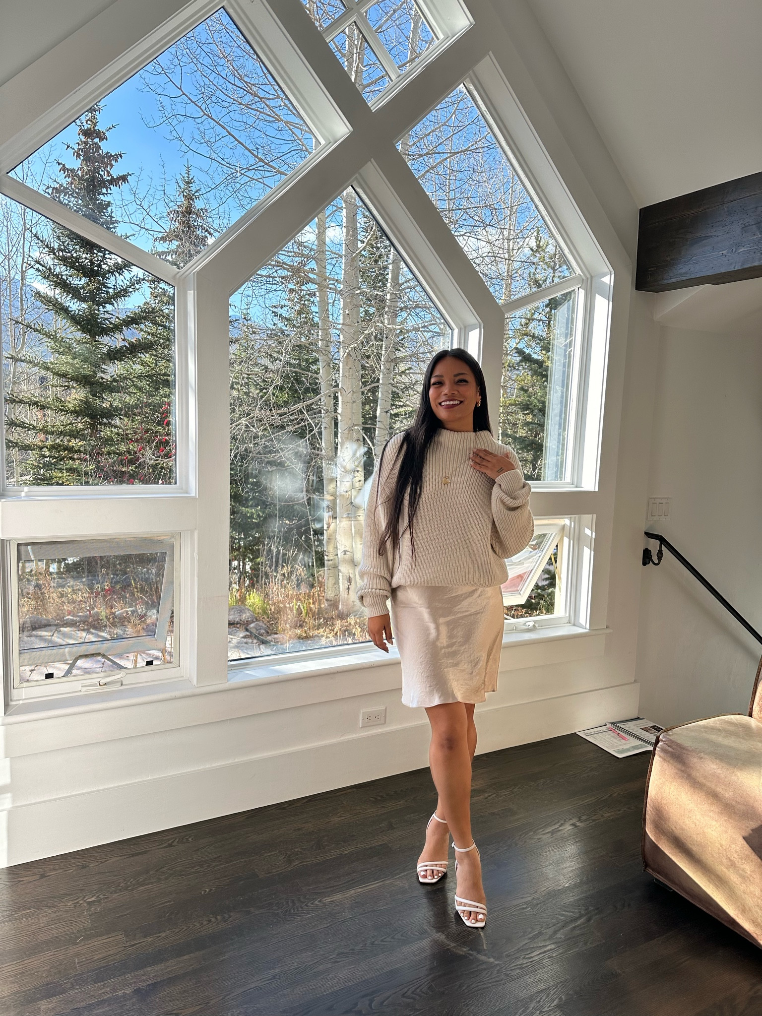 Friendsgiving neutral outfit 🤍 love this satin mini skirt (S, runs big and is stretchy!), my fav oversized sweater (S), and heels (7) ❄️


Friendsgiving outfit idea, Breckenridge Colorado, neutral holiday outfit, Christmas outfit, friendsmas outfit

#LTKParties #LTKHoliday #LTKTravel