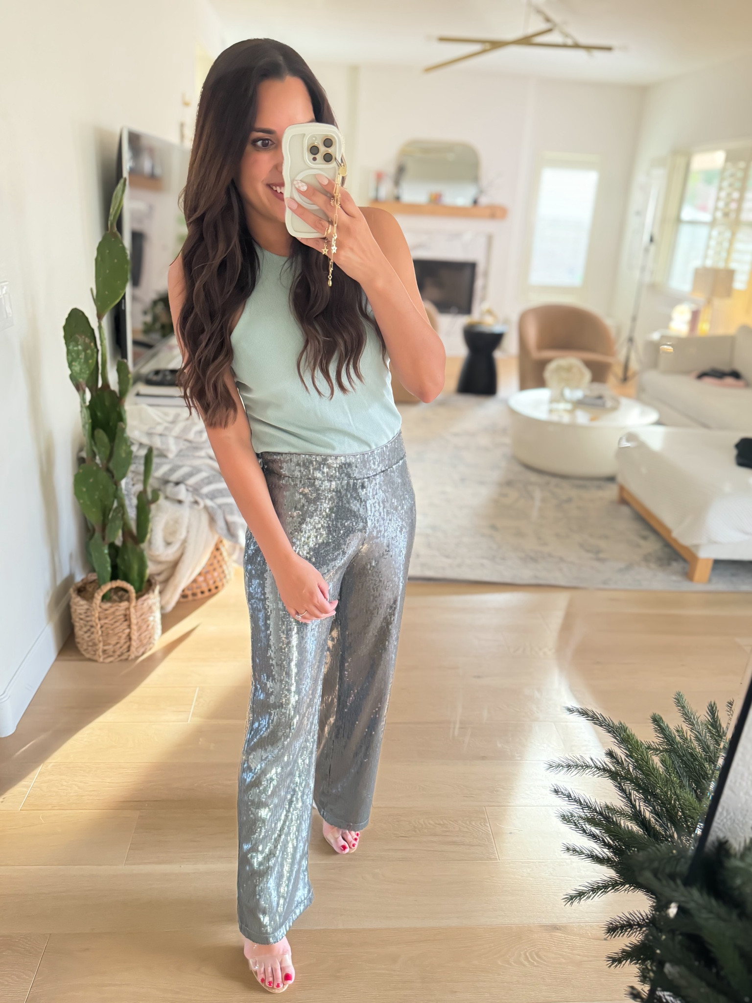 Loving this affordable holiday outfit idea from target! Everything runs TTS. target finds, holiday outfit, ideas, sequin pants, sequin outfit, thanksgiving outfit, Christmas outfit

#LTKfindsunder50 #LTKHoliday #LTKover40