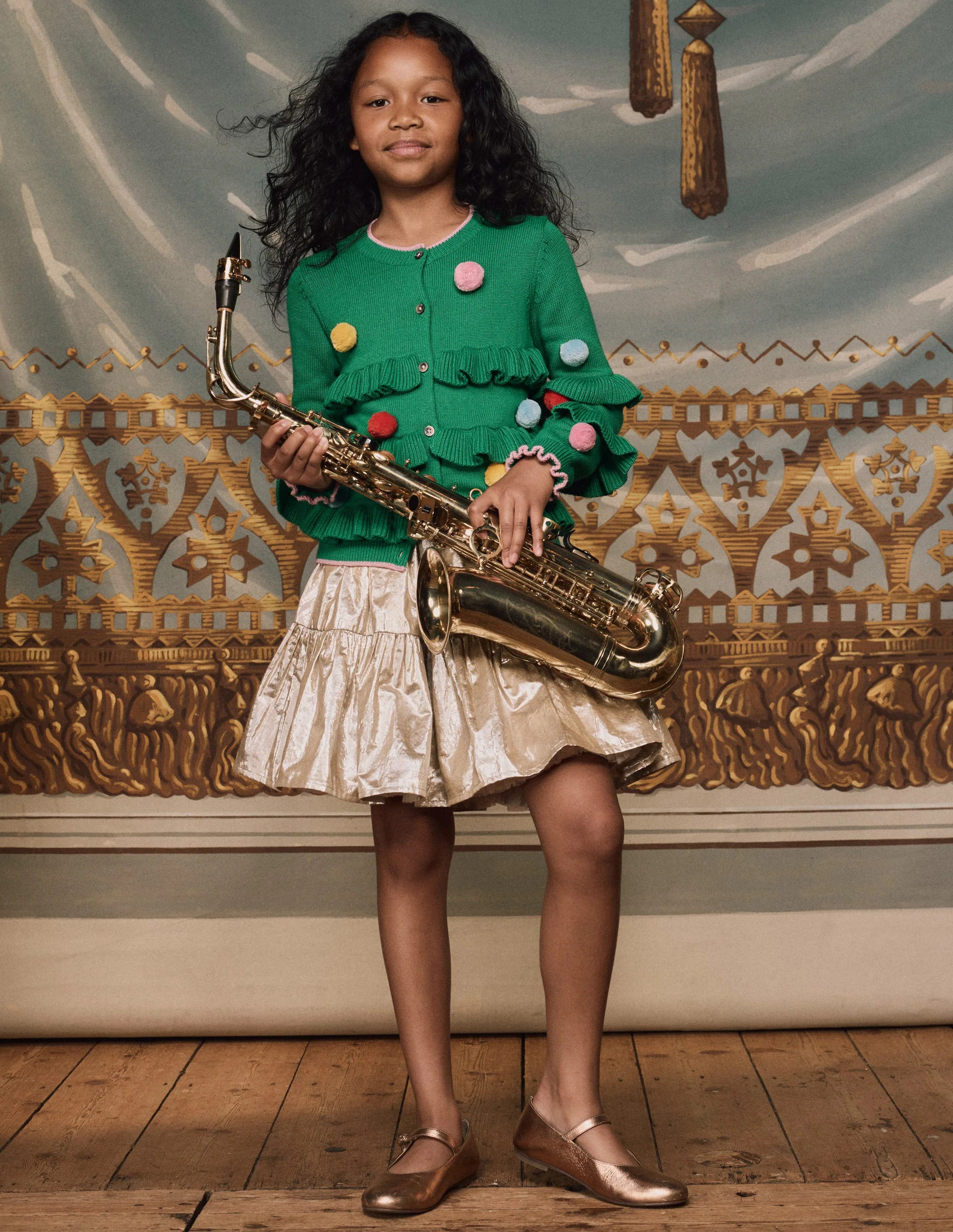 Festive Logo Cardigan-Rich Emerald Christmas Tree | Boden (US)